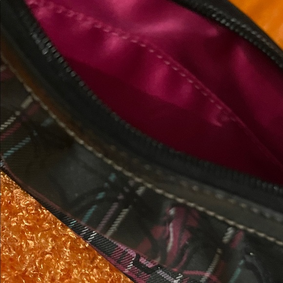 Coach Black Multicolor Plaid Wristlet 6 Inches wide 4 inches long - Picture 8 of 10